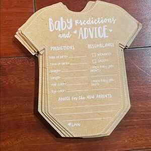 Baby Predictions and Advice Card Set 50 pieces new